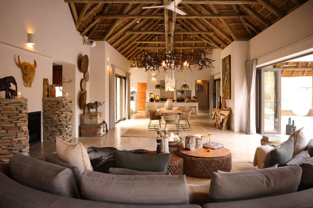 Living area at Villa Kudu in Hoedspruit